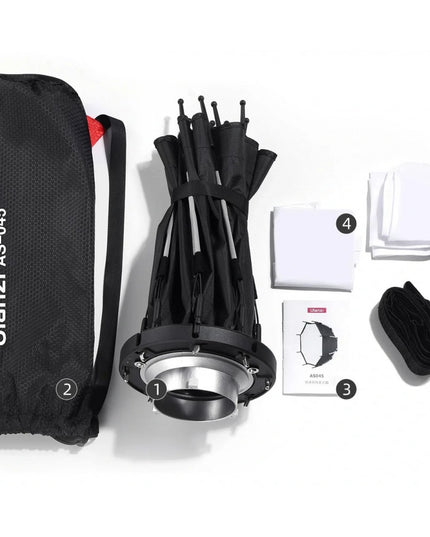 Софтбокс стільники восьмикутний 45см Bowens Ulanzi AS-045