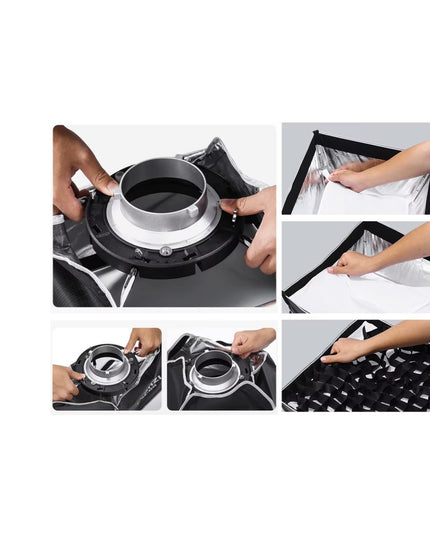 Софтбокс квадратний 45см стільники Bowens Ulanzi AS-4545