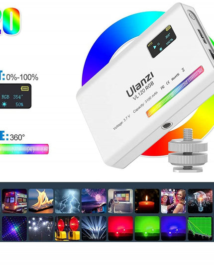 Накамерне світло RGB HUE 360 2500-9000К Ulanzi VL120RGB White
